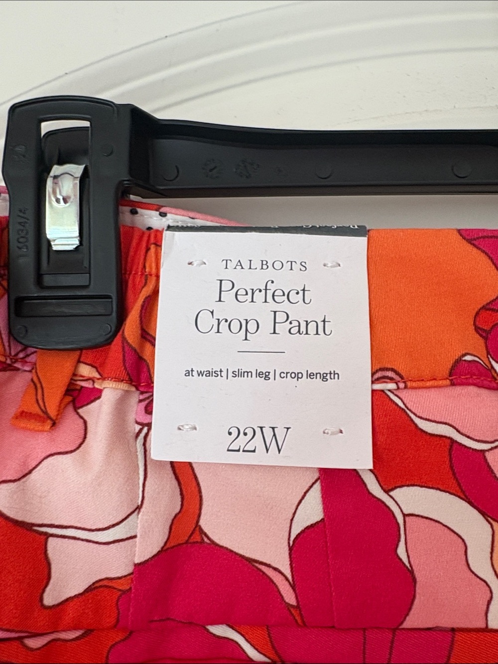 Talbots Pink & Orange Floral Perfect Crop Pant - Picture 5 of 11